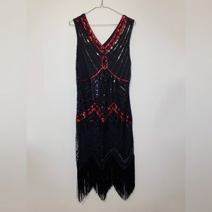 1920's Flapper Dress Costume Set